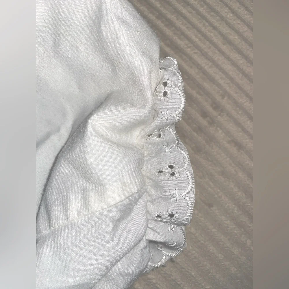 White w/ Eyelet Trim Bloomers Diaper Cover